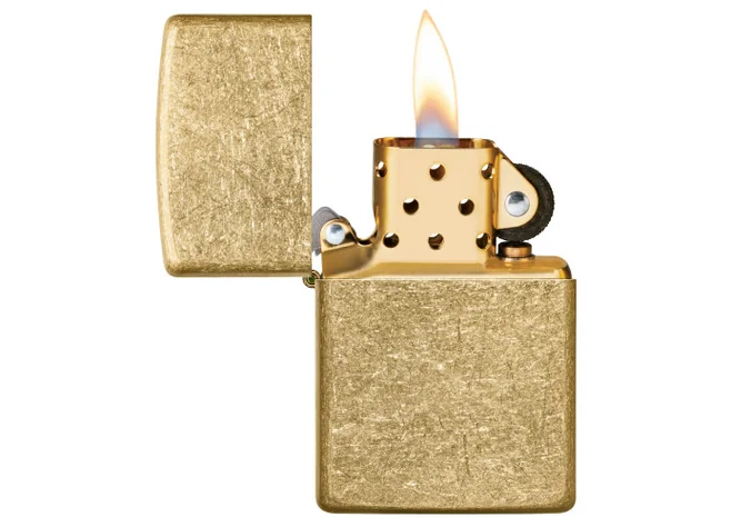 Запальничка Zippo Regular Tumbled Brass 49477 Фото 2